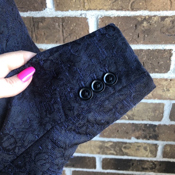 Banana REPUBLIC Navy Blue Black Collar Blazer - Picture 5 of 8